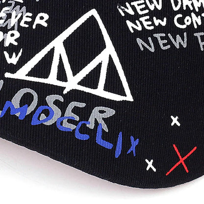 Graffiti Duckbill Hat, Men's And Women's Street Photography Versatile Printed Baseball Cap
