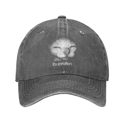 Ibuprofen Cat Meme Baseball Cap