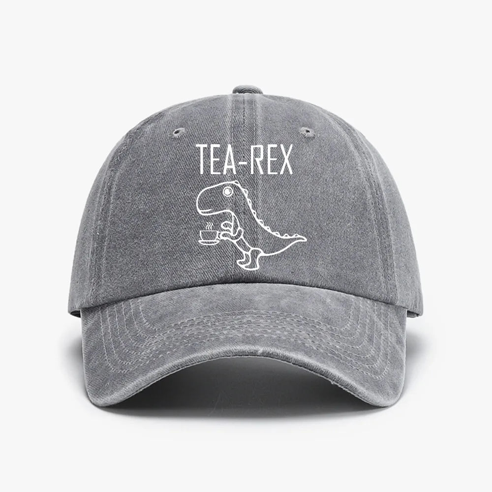 Tea Rex Cap Funny Graphic Dinosaur Cute Baseball Cap
