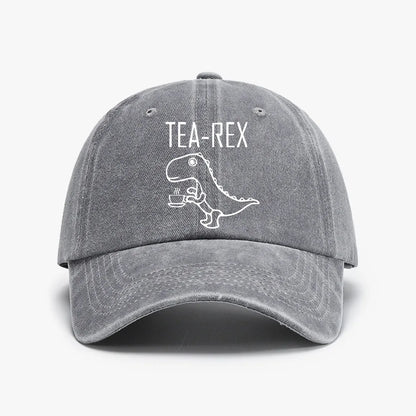 Tea Rex Cap Funny Graphic Dinosaur Cute Baseball Cap