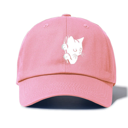Peeking Black Cat Baseball Cap