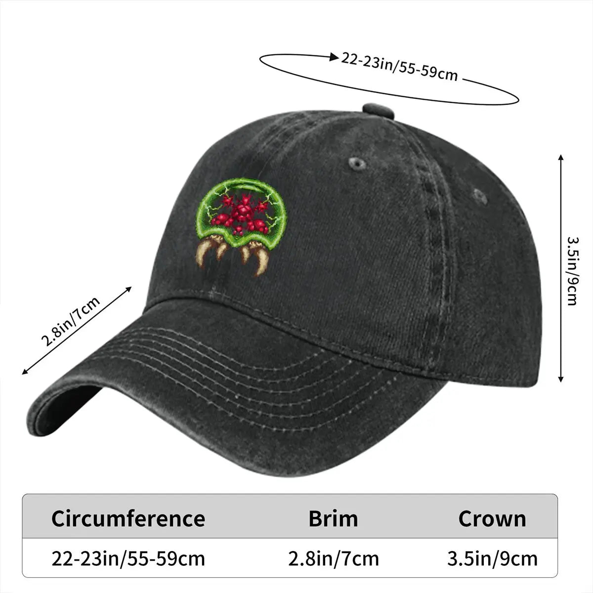 Giant Metroid Baseball Caps Peaked Cap Super Metroid Game