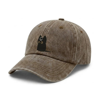 Vintage Black Owl Baseball Cap