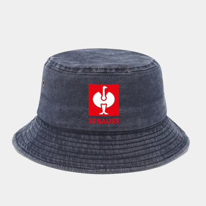 Printed Washed Retro Sunshade Fisherman Hat