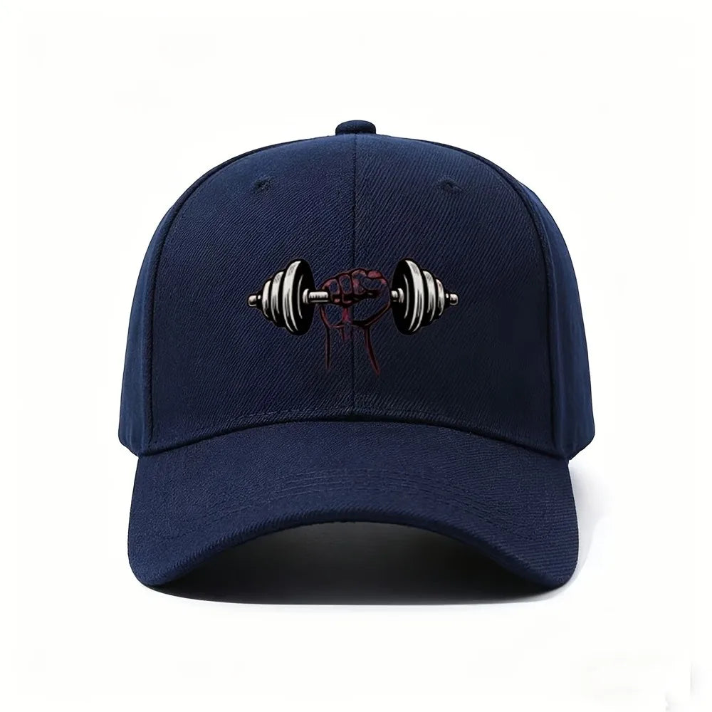 Barbell Fist Print Baseball Cap