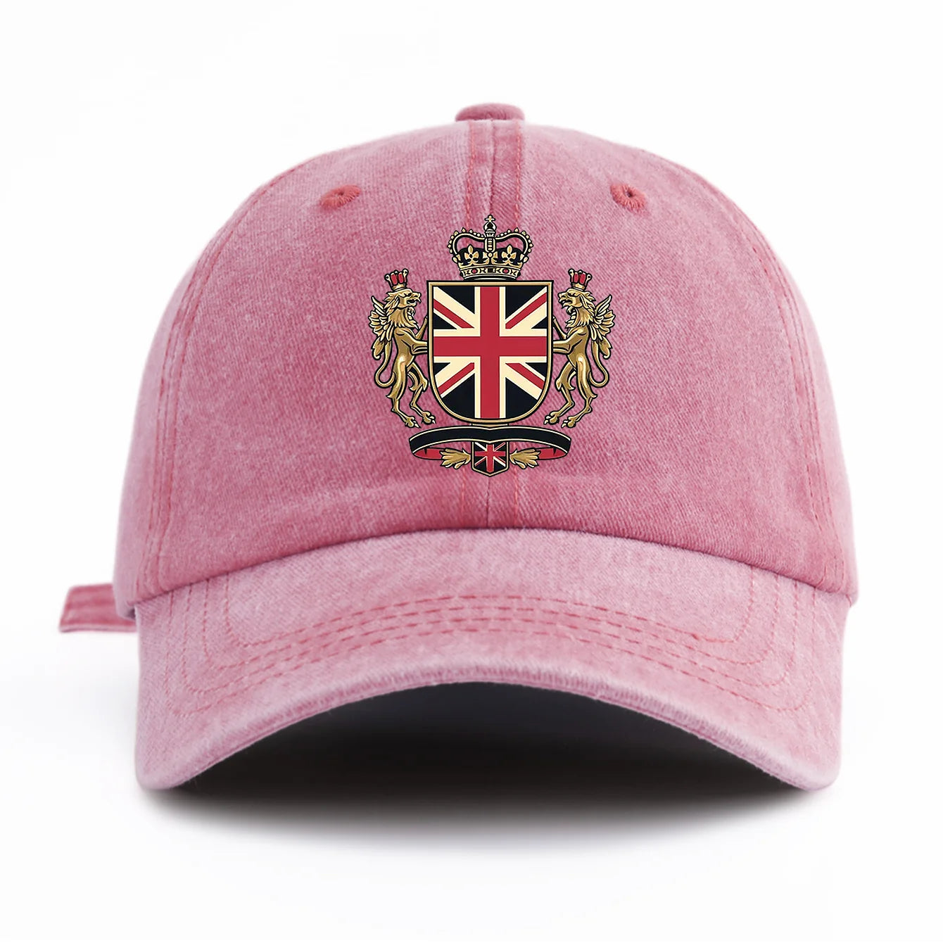 UK Print Washed Baseball Cap For Adults