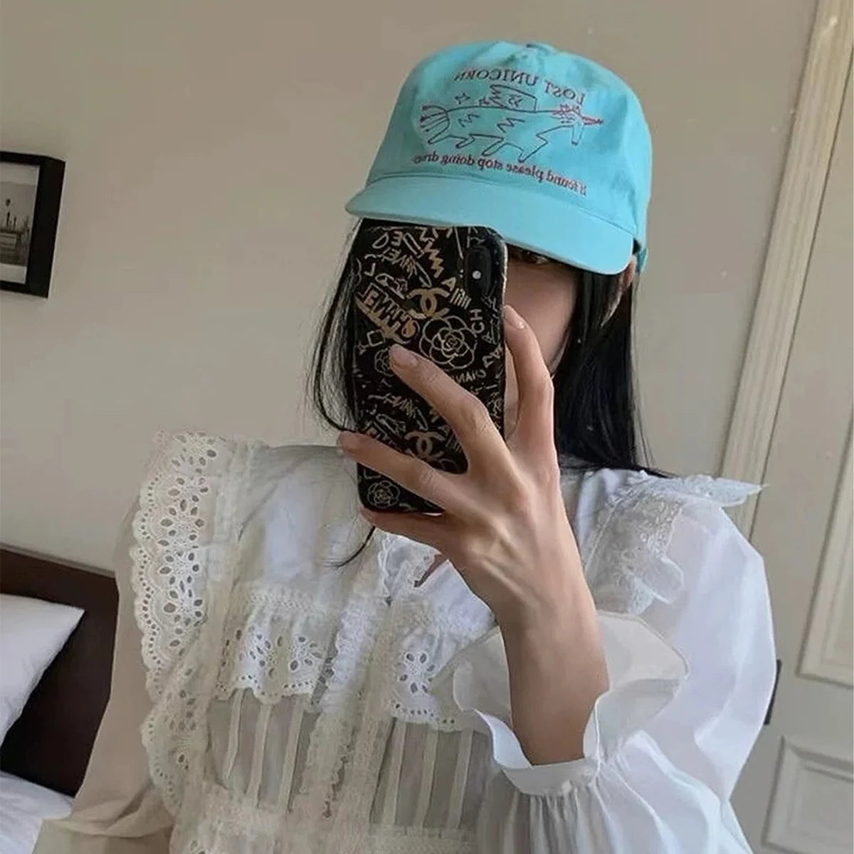 New Unisex Niche Unicorn Letters Embroidery Snapback Hats
