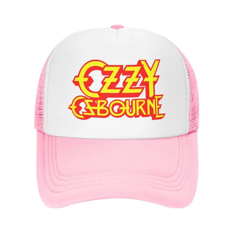 Custom Ozzy Osbourne Metal Hard Rock Print Mesh Baseball Cap