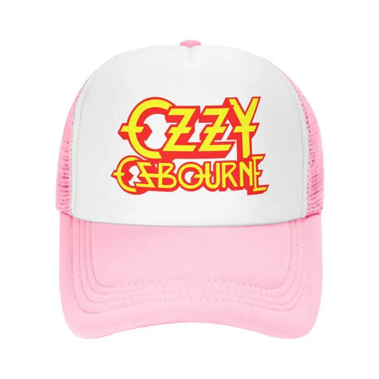 Custom Ozzy Osbourne Metal Hard Rock Print Mesh Baseball Cap