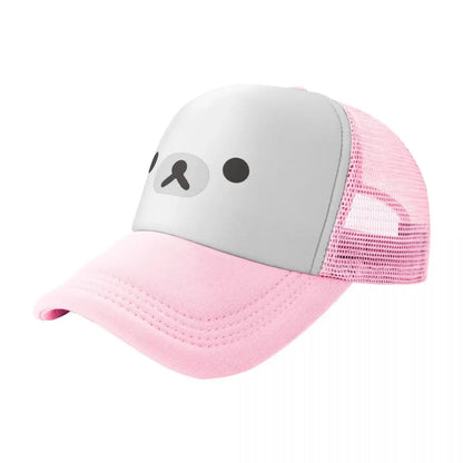 New Cartoon Rilakkuma Bear Face Mouth Unisex Mesh Baseball Cap