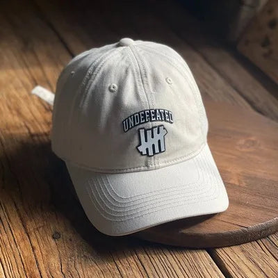 Personalized Five Stripes Rubber Letter Soft Top Deep Crown Baseball Cap