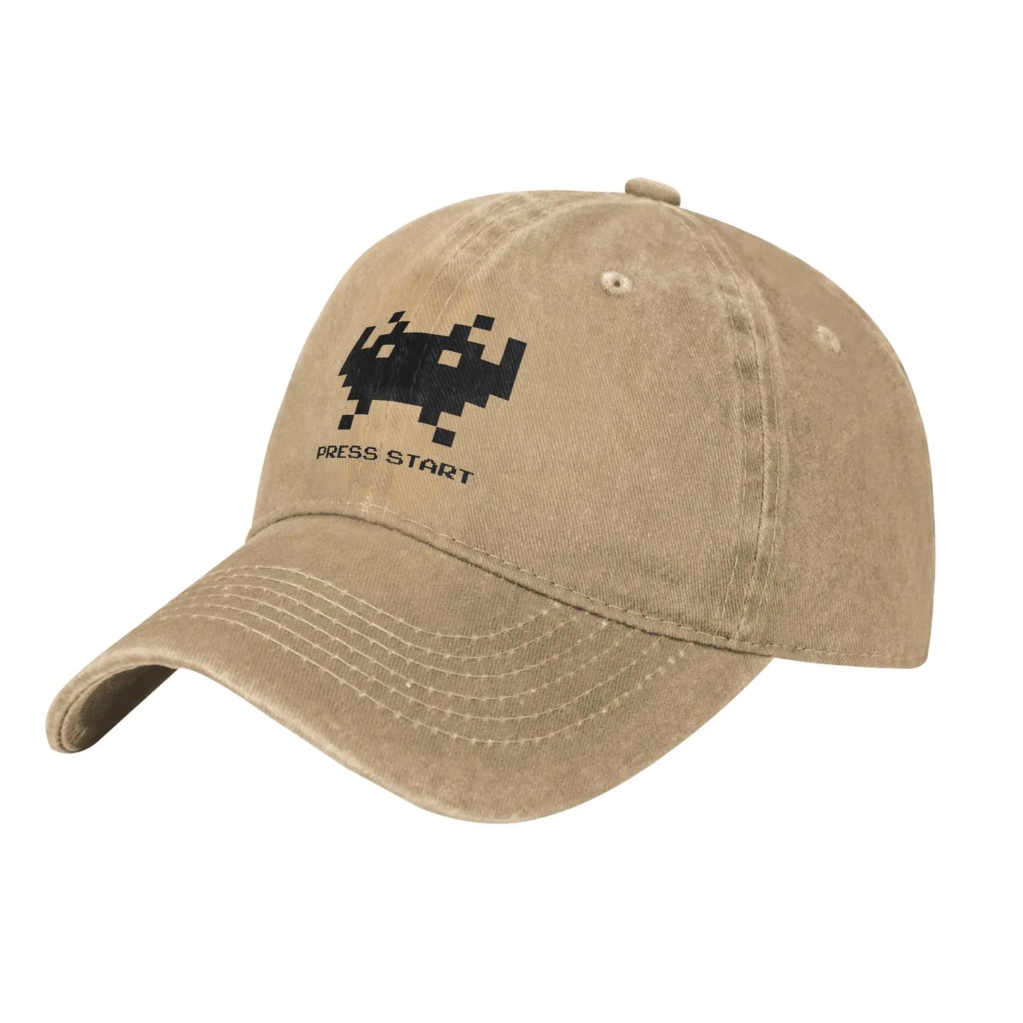 Vintage Space Invaders Baseball Cap Snapback Cap Press Start To Play