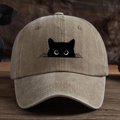 Cute Cat Print Adjustable Baseball Cap