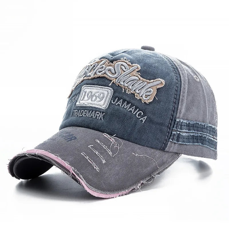 Cowboy Letters Cotton Cap For Men Women Hat Rock Shark Baseball Caps