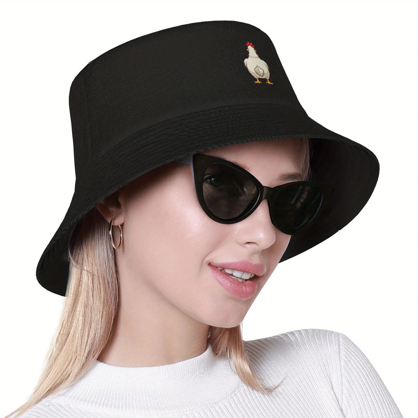 Rooster Print Fisherman Hat Is Comfortable And Versatile