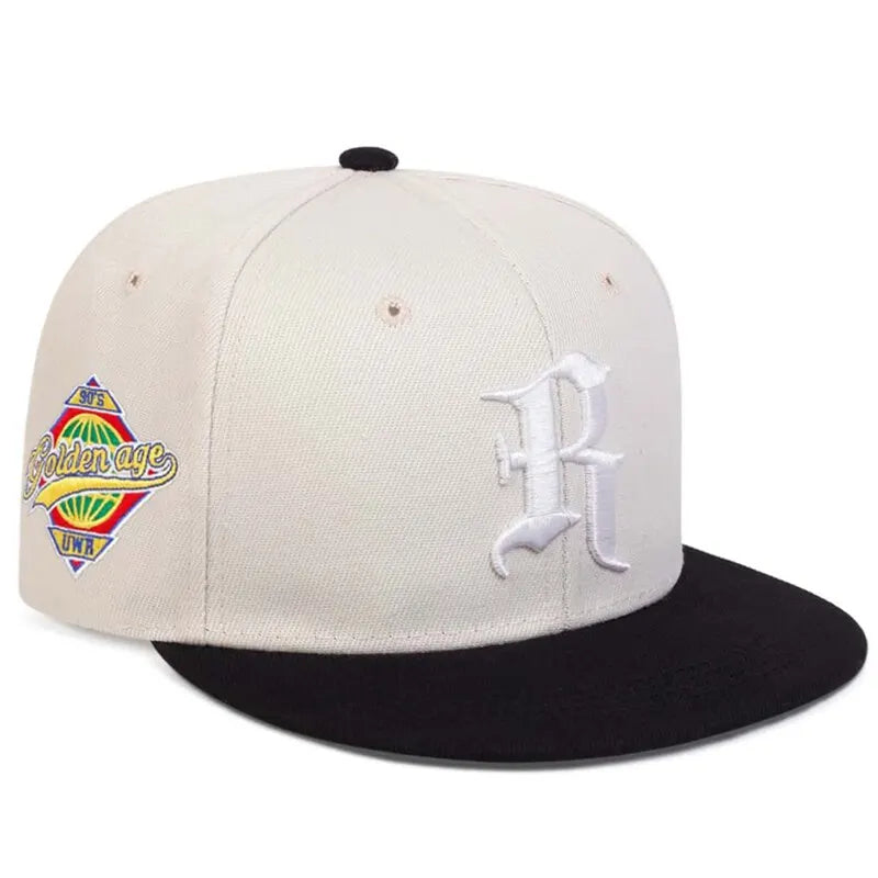 Gothic Letter R Embroidery Hip-hop Hats Snapback Caps Baseball Caps Sunscreen Hat