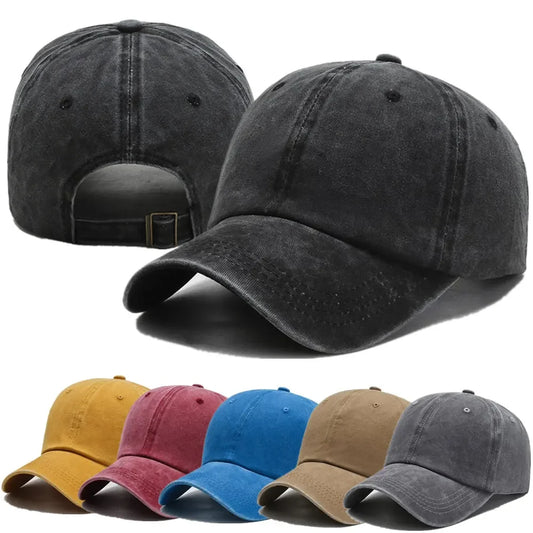 New Unisex Cap Plain Color Washed Cotton