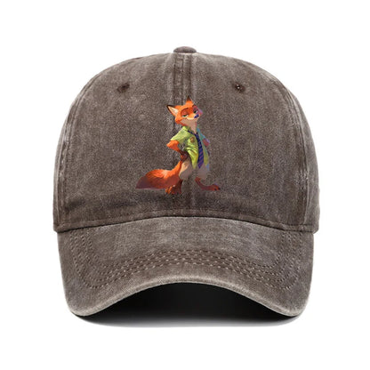 Cartoon Zootopia Nick Sun Baseball Cap Couple Women Print Baseball Caps