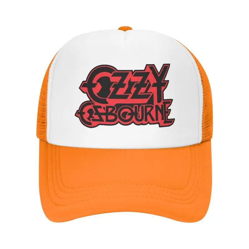 Custom Ozzy Osbourne Metal Hard Rock Print Mesh Baseball Cap