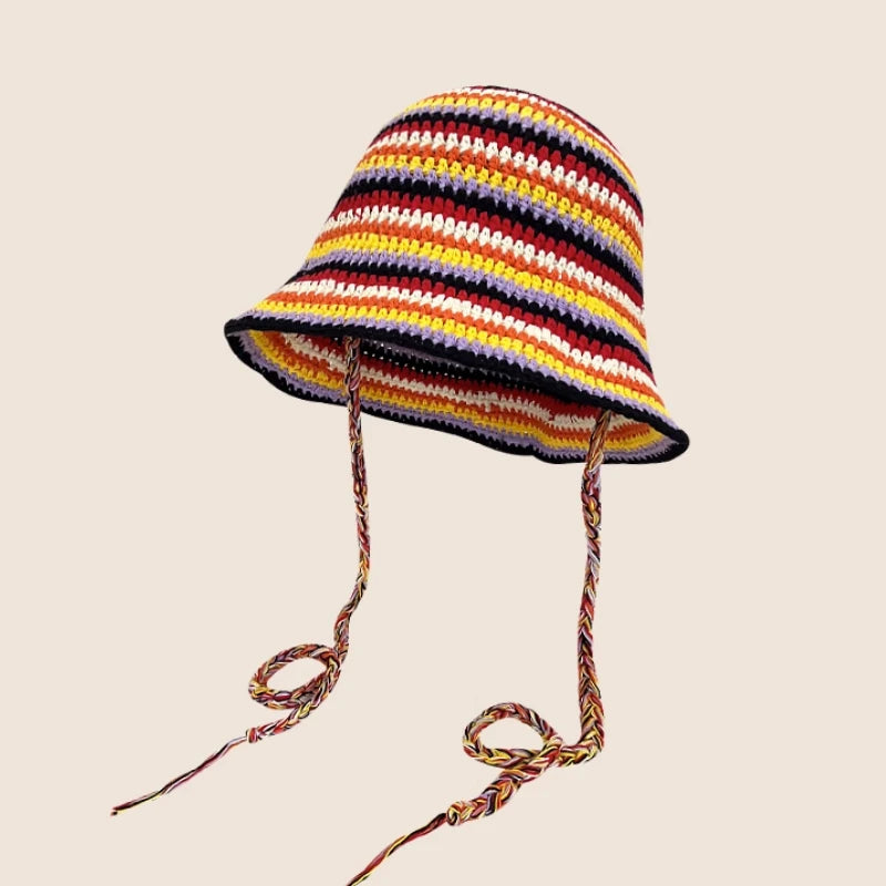 Autumn New Crochet Korean Handmade Bucket Hat Women