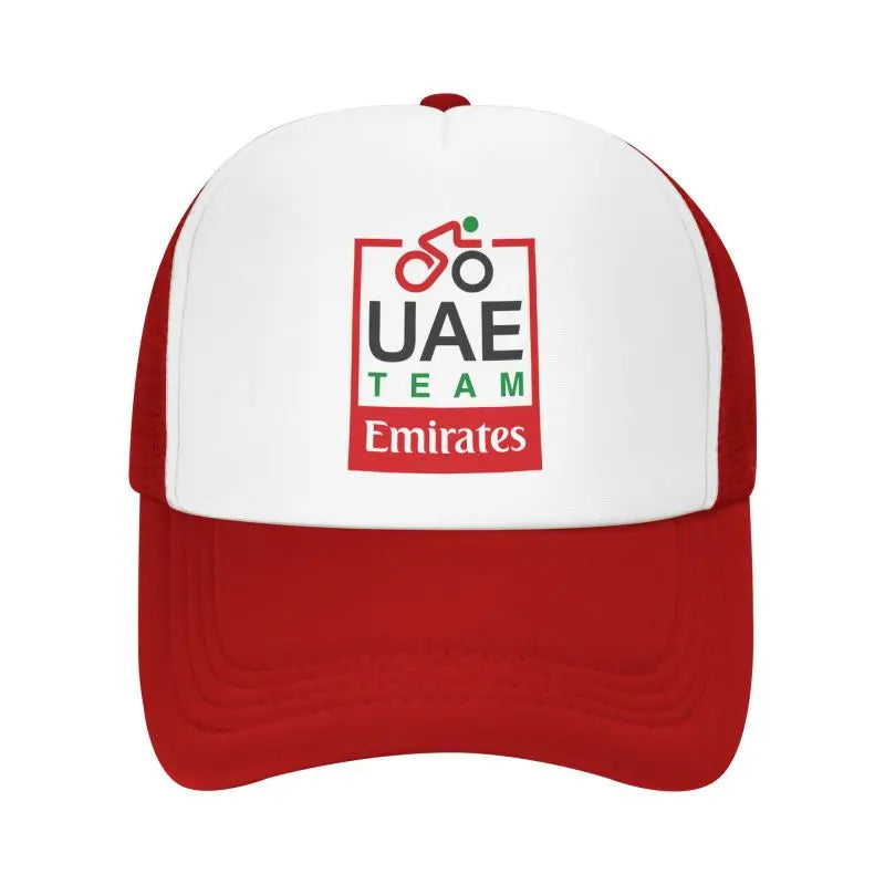UAE Road Vehicle Print Mesh Baseball Cap
