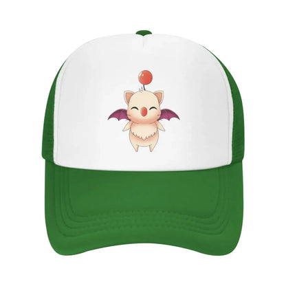 Custom Final Fantasy Moogle Trucker Hat Baseball Cap