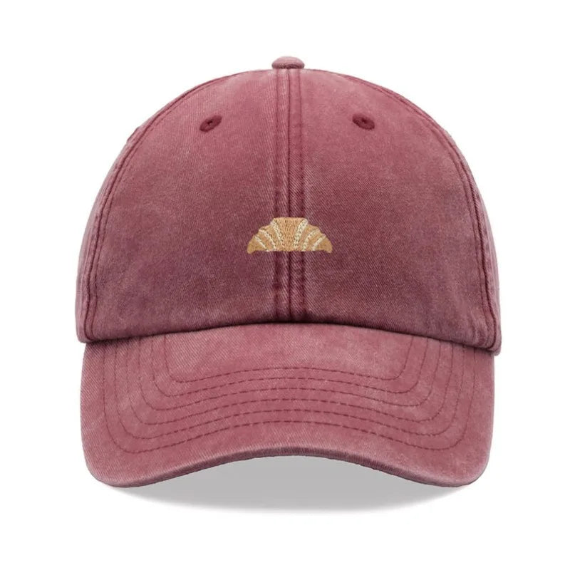 Croissant Printing Retro Baseball Caps