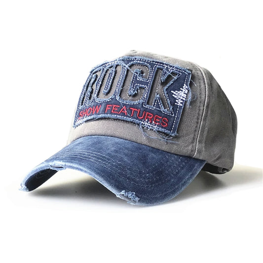 Letter ROCK Embroidery High Quality Cotton Baseball Cap