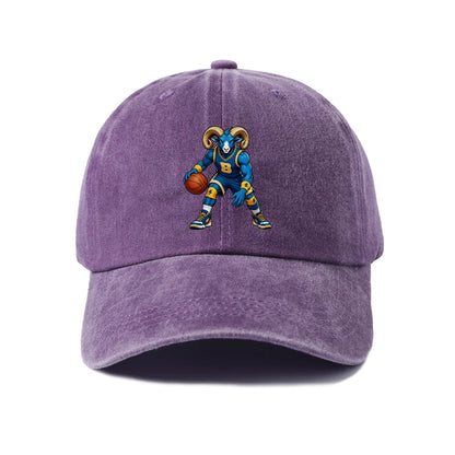 Basketball Ram Mascot Letter B Baseball Cap