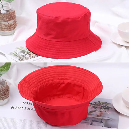 Women Men Outdoor Sunscreen Casual Candy Color Bucket Hat Sun Caps Fisherman Cap