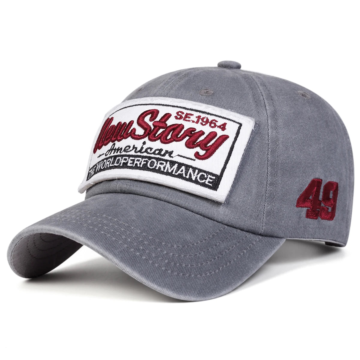 NEW STORY Letter Embroidery Wash Baseball Caps