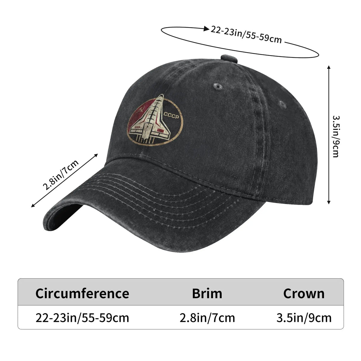Fashion CCCP Yuri Gagarin Space Baseball Cap