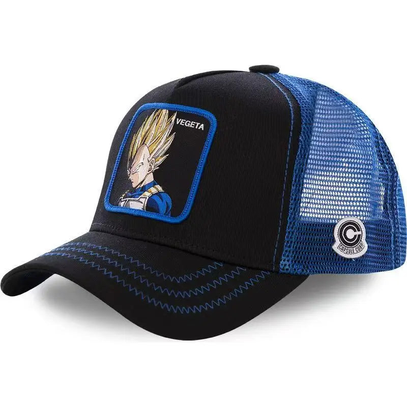 Dragon Ball Anime Embroidered Duck Tongue Mesh Hat Baseball Hat