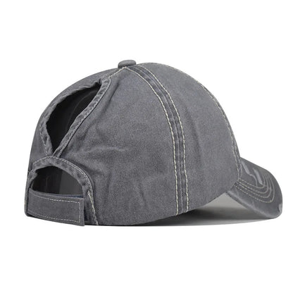 Retro Star Washed Denim Hole star Baseball Cap