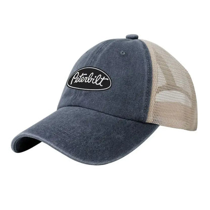 Peterbilt Truck Racing Print Mesh Baseball Caps