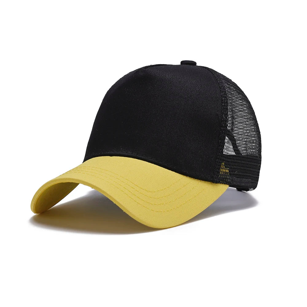 Summer Color-Block Breathable Mesh Baseball Cap