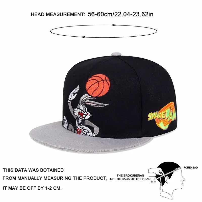 Unisex Rabbits Playing Basketball Embroidery Hip-hop Hats Spring Autumn Outdoorat