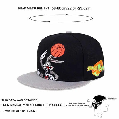 Unisex Rabbits Playing Basketball Embroidery Hip-hop Hats Spring Autumn Outdoorat