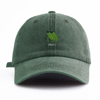 Chill Print Washed Baseball Cap For Adults