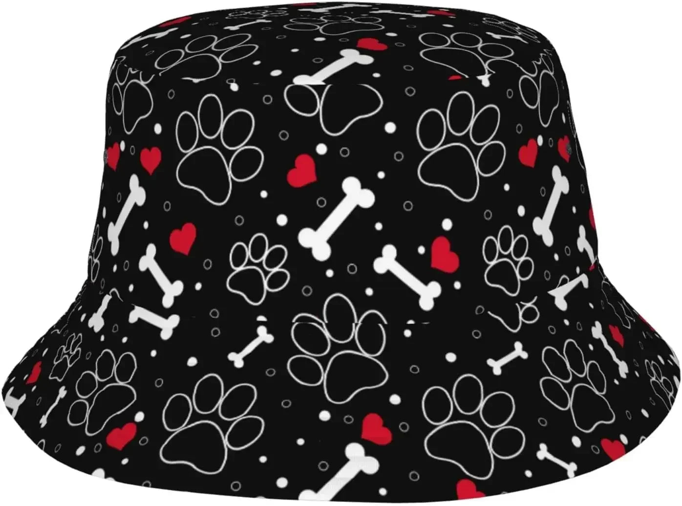 Dog Paw Fisherman Cap Hip Hop Gorras Summer Unisex Printing Bucket Hat