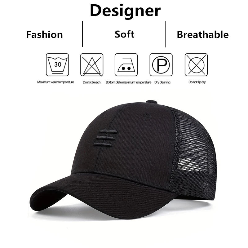 Men Hip Hop Baseball Mesh Cap Caps Summer Cap