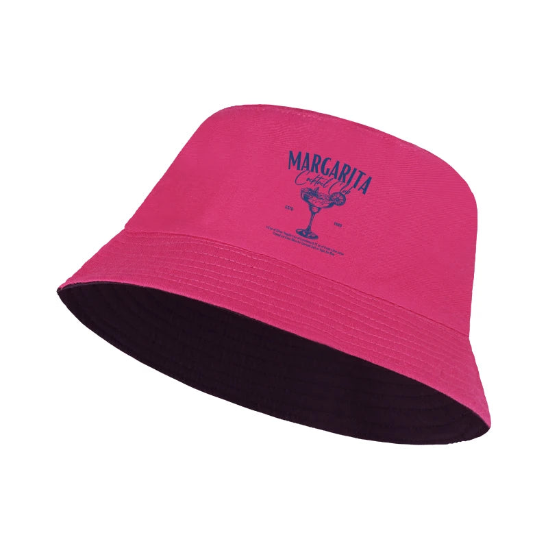 Vintage Margarita Cocktail Print Bucket Hat