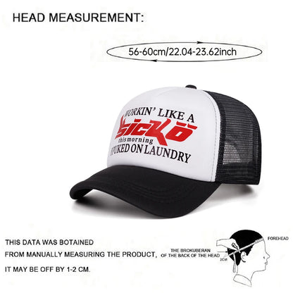 2025 Creative New Baseball Hat SICKO Printed Outdoor Sports Sunshade