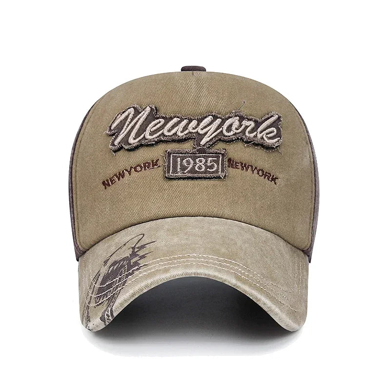 6 Colors New Unisex Washed Distressed Craft Patch Baseball Cap