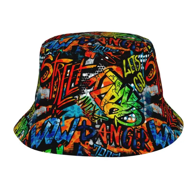 Colorful Graffiti Art Print Bucket Hat