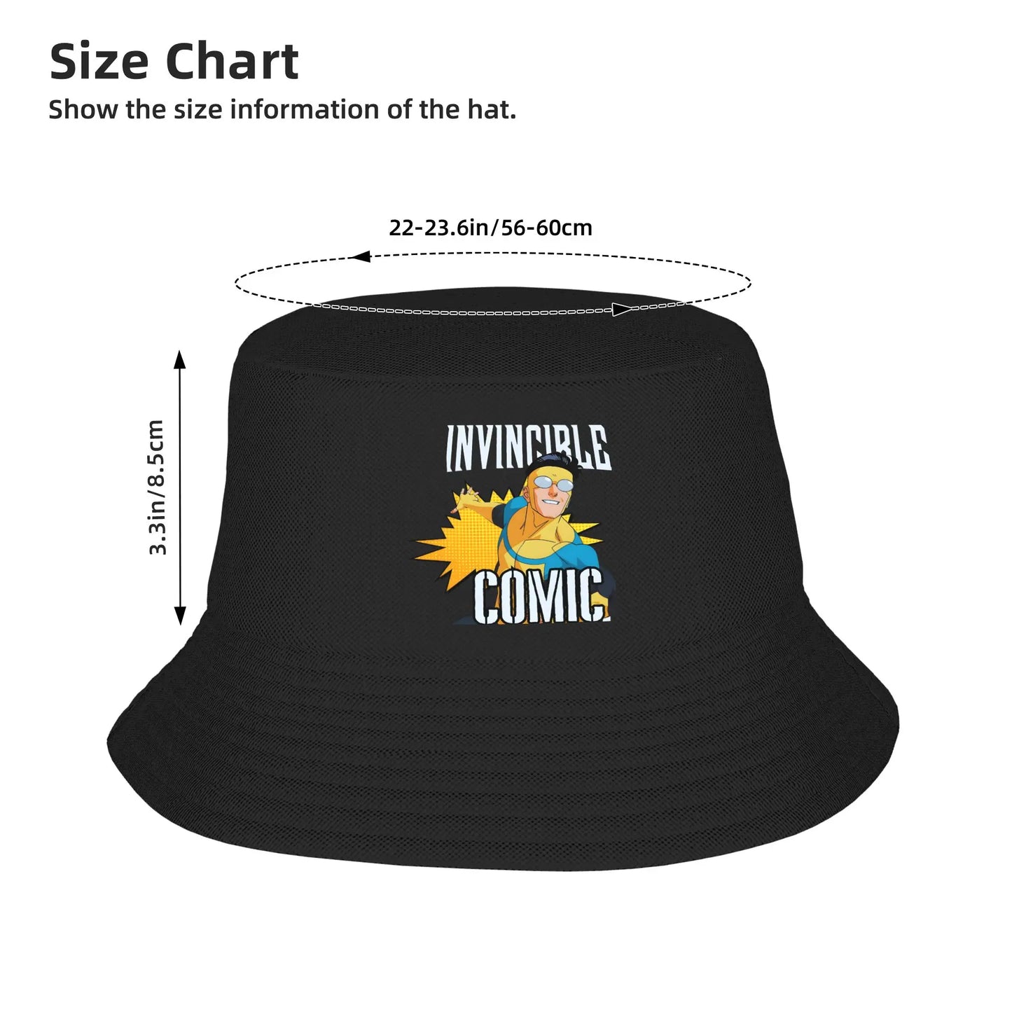 Cartoon Invincible Hero Comic Merch Bucket Hat
