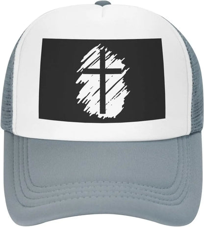 Distressed Cross Graphic Baseball Hat