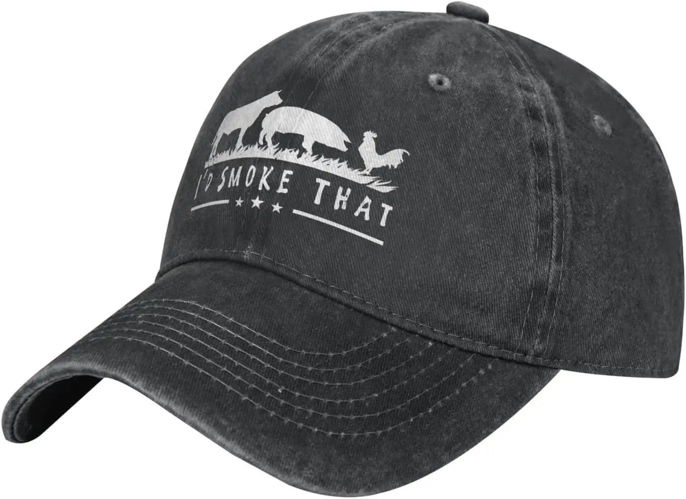I'd Smoke That Patriot BBQ Barbeque Cook Chef Unisex Baseball Cap
