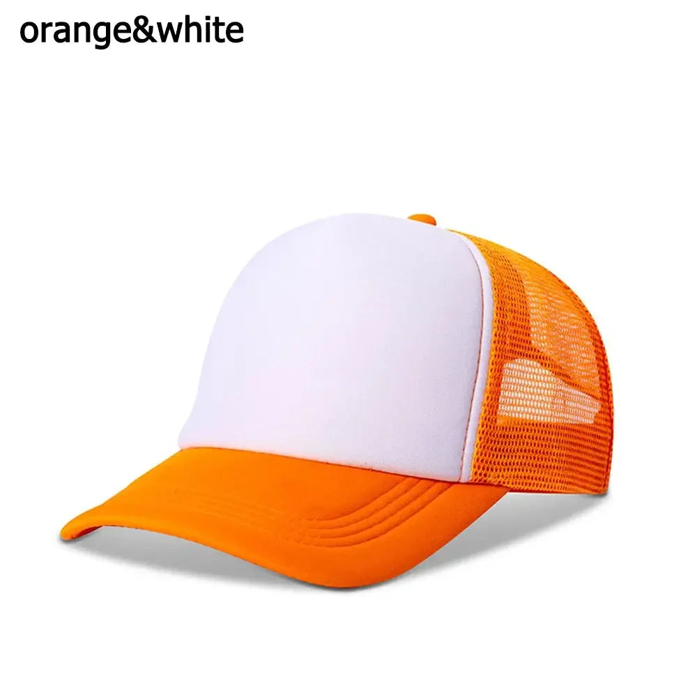 Unisex Plain Baseball Cap Fashion Adjustable Trucker Baseball Cap Men Women