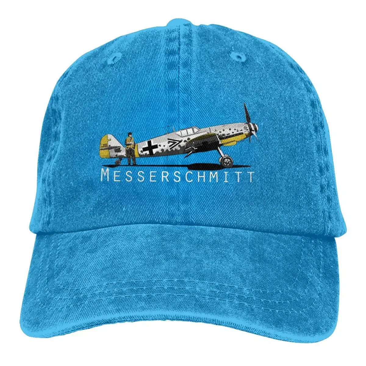 Airplane Lover Multicolor Hat Peaked Men Women's Cowboy Cap BF 109 Baseball Caps